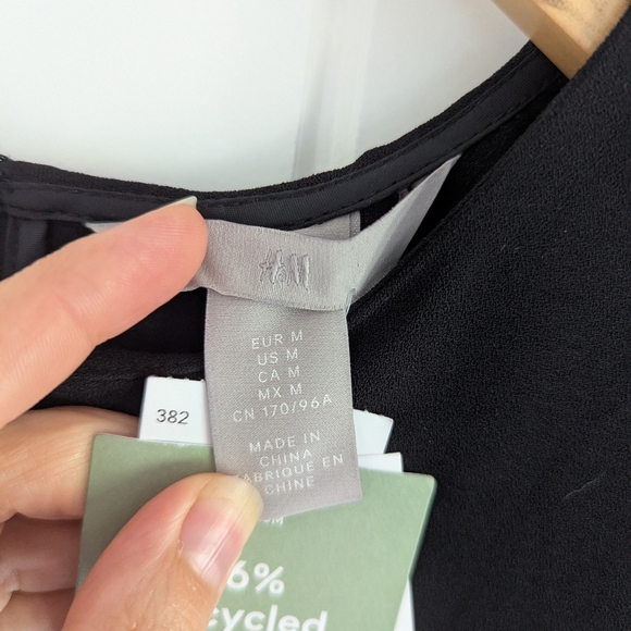 H&M Black Midi Dress | Dolman Sleeve + Keyhole Back | Minimalist Chic - Picture 9 of 9